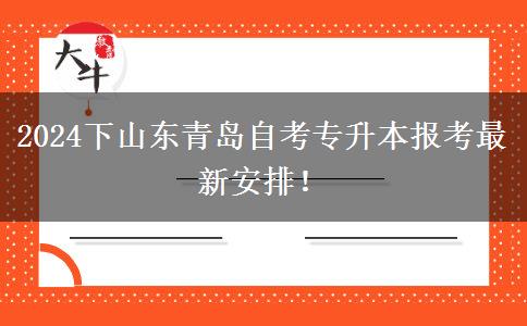 2024下山东青岛自考专升本报考最新安排！