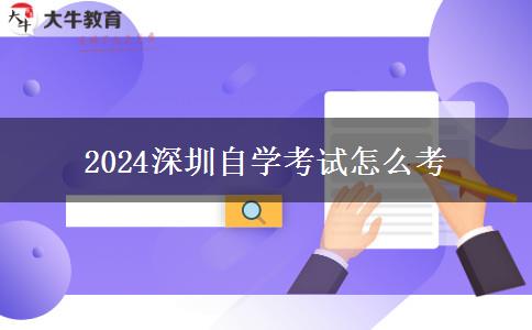 2024深圳自学考试怎么考