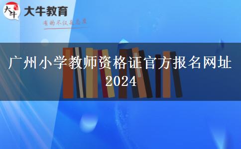 广州小学教师资格证官方报名网址2024