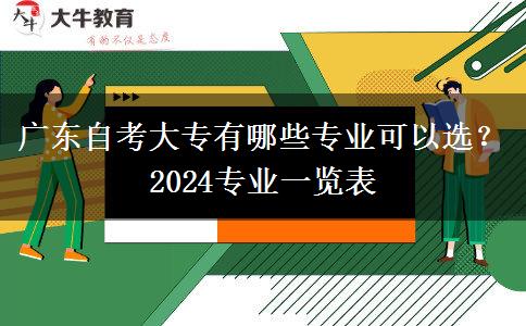 广东自考大专有哪些专业可以选？2024专业一览表