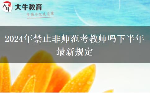 2024年禁止非师范考教师吗下半年最新规定