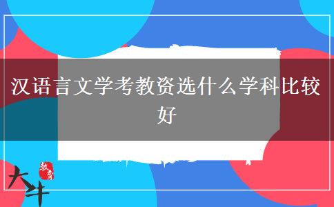 汉语言文学考教资选什么学科比较好