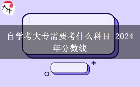 自学考大专需要考什么科目 2024年分数线