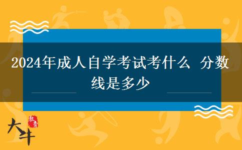 2024年成人自学考试考什么 分数线是多少