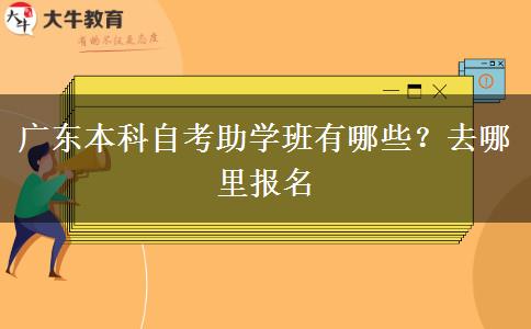 广东本科自考助学班有哪些？去哪里报名