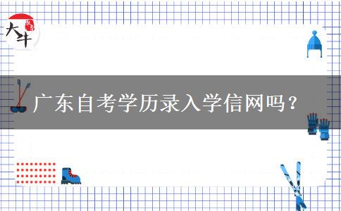 广东自考学历录入学信网吗？