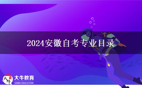 2024安徽自考专业目录