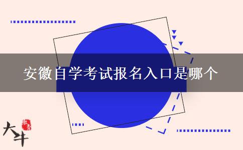 安徽自学考试报名入口是哪个