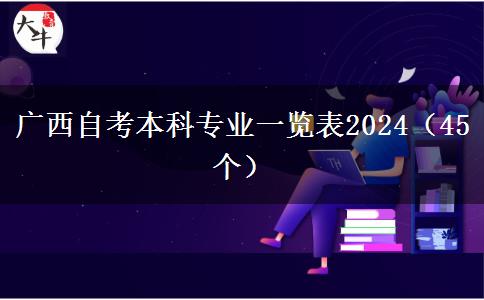 广西自考本科专业一览表2024（45个）