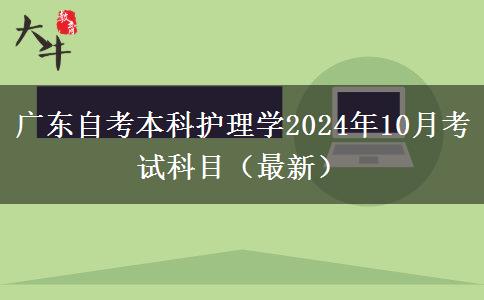 广东自考本科护理学2024年10月考试科目（最新）