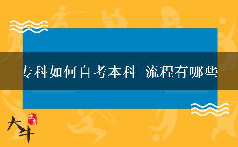 专科如何自考本科 流程有哪些