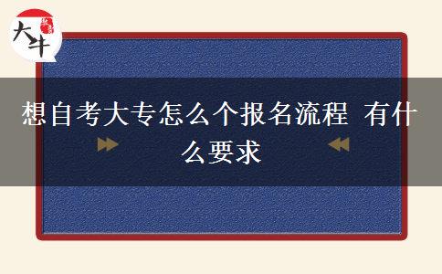 想自考大专怎么个报名流程 有什么要求