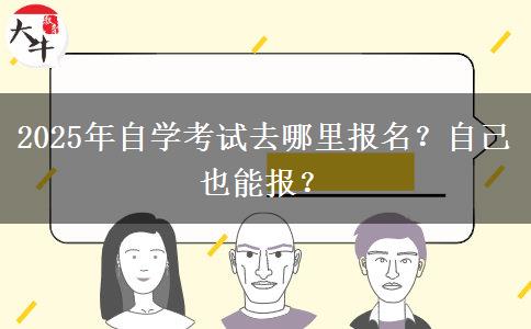 2025年自学考试去哪里报名？自己也能报？