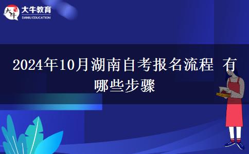 2024年10月湖南自考报名流程 有哪些步骤