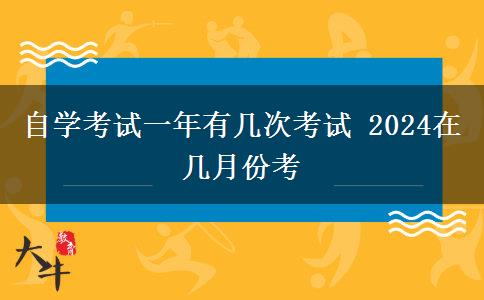 自学考试一年有几次考试 2024在几月份考