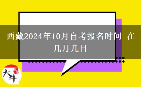 西藏2024年10月自考报名时间 在几月几日