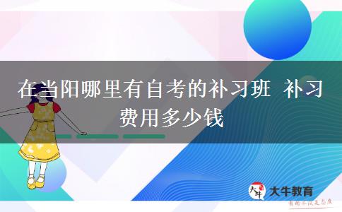 在当阳哪里有自考的补习班 补习费用多少钱