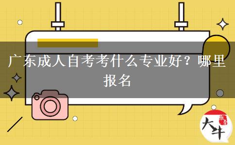 广东成人自考考什么专业好？哪里报名