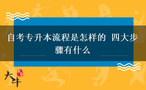 自考专升本流程是怎样的 四大步骤有什么