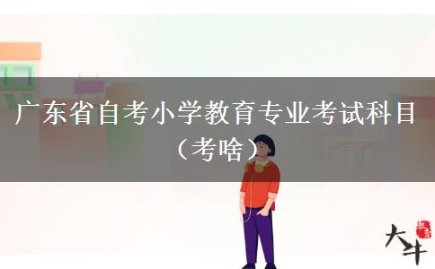 广东省自考小学教育专业考试科目（考啥）