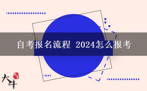 自考报名流程 2024怎么报考