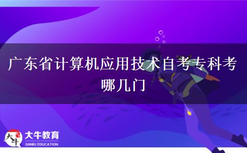 广东省计算机应用技术自考专科考哪几门