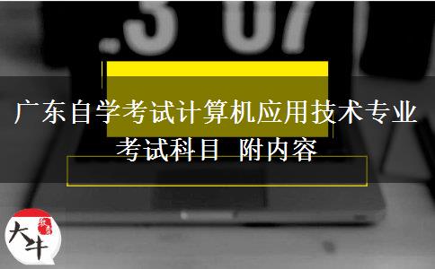 广东自学考试计算机应用技术专业考试科目 附内容