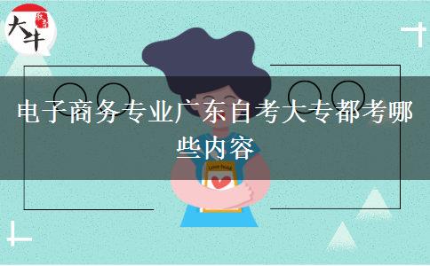 电子商务专业广东自考大专都考哪些内容