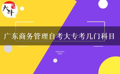 广东商务管理自考大专考几门科目