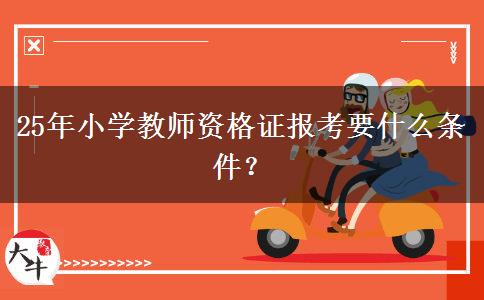 25年小学教师资格证报考要什么条件？