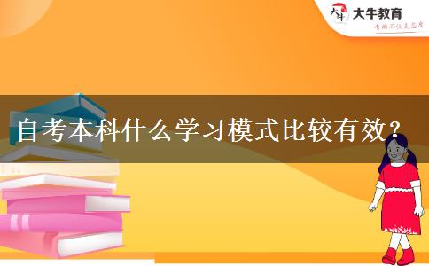 自考本科什么学习模式比较有效？