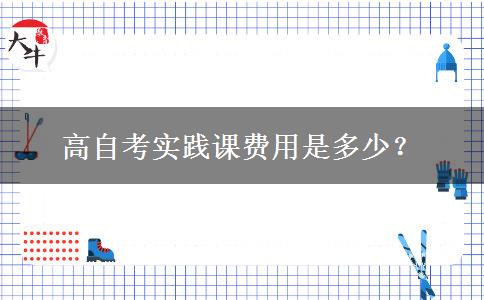 高自考实践课费用是多少？