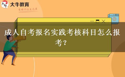 成人自考报名实践考核科目怎么报考？