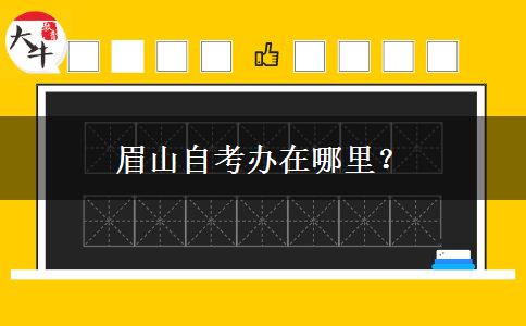 眉山自考办在哪里？