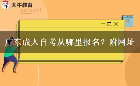 广东成人自考从哪里报名？附网址