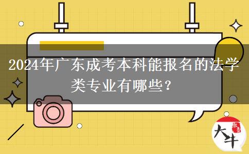 2024年广东成考本科能报名的法学类专业有哪些？