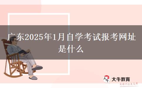 广东2025年1月自学考试报考网址是什么