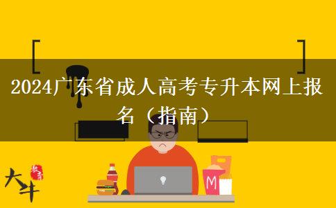 2024广东省成人高考专升本网上报名（指南）