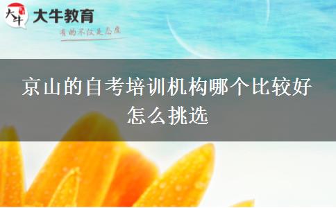 京山的自考培训机构哪个比较好 怎么挑选