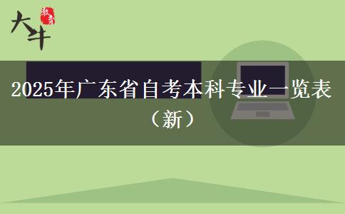 2025年广东省自考本科专业一览表（新）