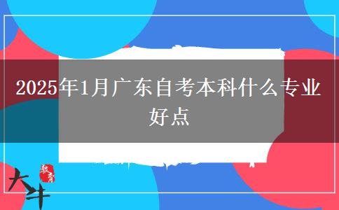 2025年1月广东自考本科什么专业好点