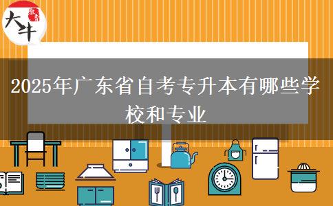 2025年广东省自考专升本有哪些学校和专业