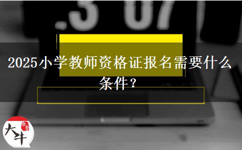 2025小学教师资格证报名需要什么条件？