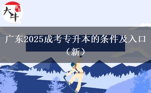 广东2025成考专升本的条件及入口（新）