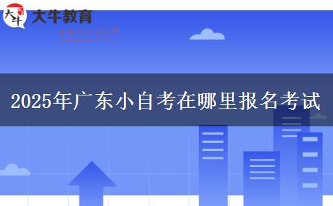 2025年广东小自考在哪里报名考试