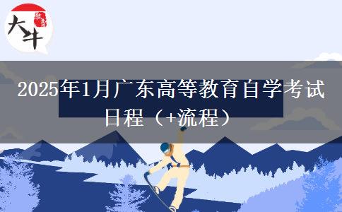 2025年1月广东高等教育自学考试日程（+流程）