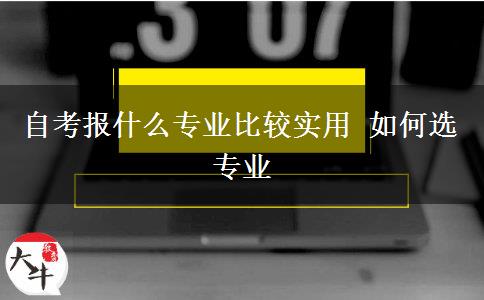 自考报什么专业比较实用 如何选专业