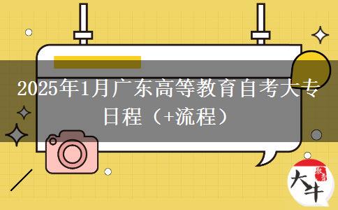 2025年1月广东高等教育自考大专日程（+流程）