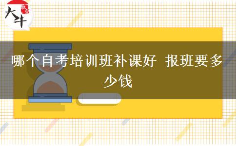 哪个自考培训班补课好 报班要多少钱