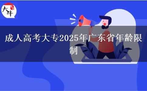 成人高考大专2025年广东省年龄限制